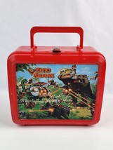 Vintage 1988 Dino Ryders red plastic lunchbox -no thermos Good color no ... - £22.92 GBP