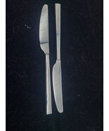 Food Network stainless flatware Chive lot of 2 dinner Knives 9 3/8&quot; - $17.46 CAD