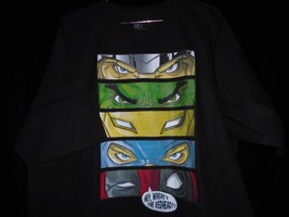 TeeFury Avengers XLARGE &quot;Eyes of Heroes&quot; Tribute Parody Shirt BLACK - £11.99 GBP