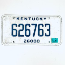 2015 United States Kentucky 26000 lbs Truck License Plate 626763 - €9,44 EUR