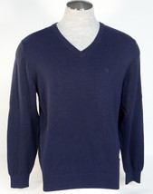 Izod Dark Blue V Neck Cotton Long Sleeve Sweater Men&#39;s NWT - $64.99