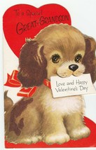 Vintage Valentine Card Cocker Spaniel Dog With Note Flocked 1960&#39;s Paramount - £7.88 GBP