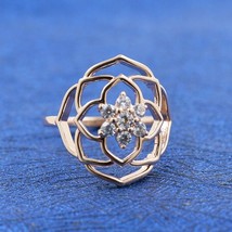 2021 Mother&#39;s Day Release Rose Gold Open Rose Petals Statement Ring  - £13.74 GBP