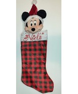 Disney Magic Holiday Mickey Mouse Santa Animated Musical Stocking Christ... - £19.78 GBP