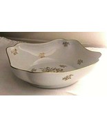 Limoges Kings-Royal Porcelain 9&quot; Square Serving Bowl - White/Gold Roses ... - $5.70