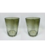 LOT OF 2 High Ball Glass Tumbler Green 3.5&quot;diam x 6&quot;H - CANVAS - $468.44 MXN