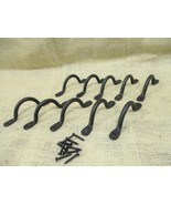 10 HAND FORGED IRON DRAWER BIN PULLS 4 1/4&quot; LONG CABINET HANDLES KITCHEN... - $502.01 MXN