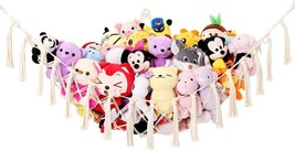 Toy Hammock for Stuffed Animals Corner Hanging Net Macrame Toy Hammock Organizer - £21.78 GBP