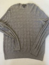 Brooks Brothers Size XL Mens Italian Merino Wool Long Sleeve Sweater Gray  - £25.35 GBP