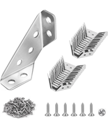 12PCS Stainless Steel Corner Brackets w/ Screws – Heavy Duty for Furniture - $19.66 CAD