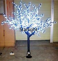 White 6.5ft LED Cherry Blossom Tree Light Outdoor Artificial Christmas Tree Lamp - £353.32 GBP