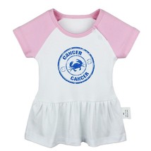 Constellation Cancer Newborn Baby Girls Dress Toddler Infant 100% Cotton Clothes - £10.33 GBP
