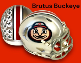Ohio State Buckeyes &quot;Brutus Buckeye&quot; Mascot Riddell Speed Football Mini Helmet - £63.30 GBP