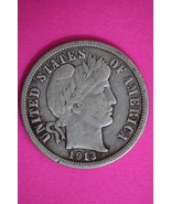 High Grade 1913 P Barber Liberty Dime Scarce Semi Key Date Silver Coin 46 - $34.37 CAD