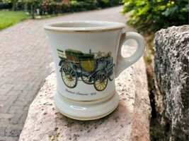 Lefton Panhard-Levassor 1895 White Gold Shaving Mustache Coffee Mug Anti... - $21.87