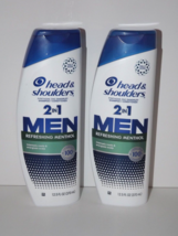2 Bottles Head &amp; Shoulders 2 in 1 Men Shampoo Conditioner Refreshing Menthol (d) - £24.76 GBP