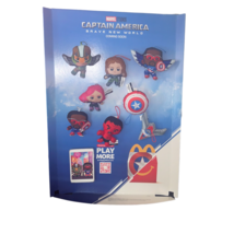 McDonald’s Captain America Brave New World Plush Toy Set &amp; Display Stand - £35.12 GBP