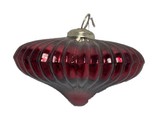 Midwest CBK Red Kuegel Top Ribbed Glass Ornament nwt Large Collectible Gift - £15.28 GBP