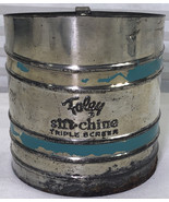 Vintage Foley Sift-Chine Flour Sifter Triple Screen,Teal Turquoise Bands... - €8,55 EUR