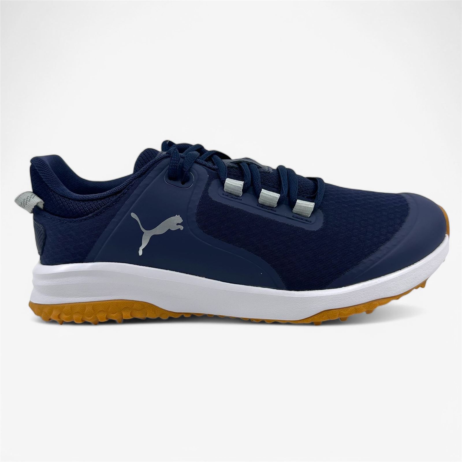 PUMA Fusion Grip Navy Silver Quiet Shade Mens Extra Wide Spikeless Golf ... - $74.95