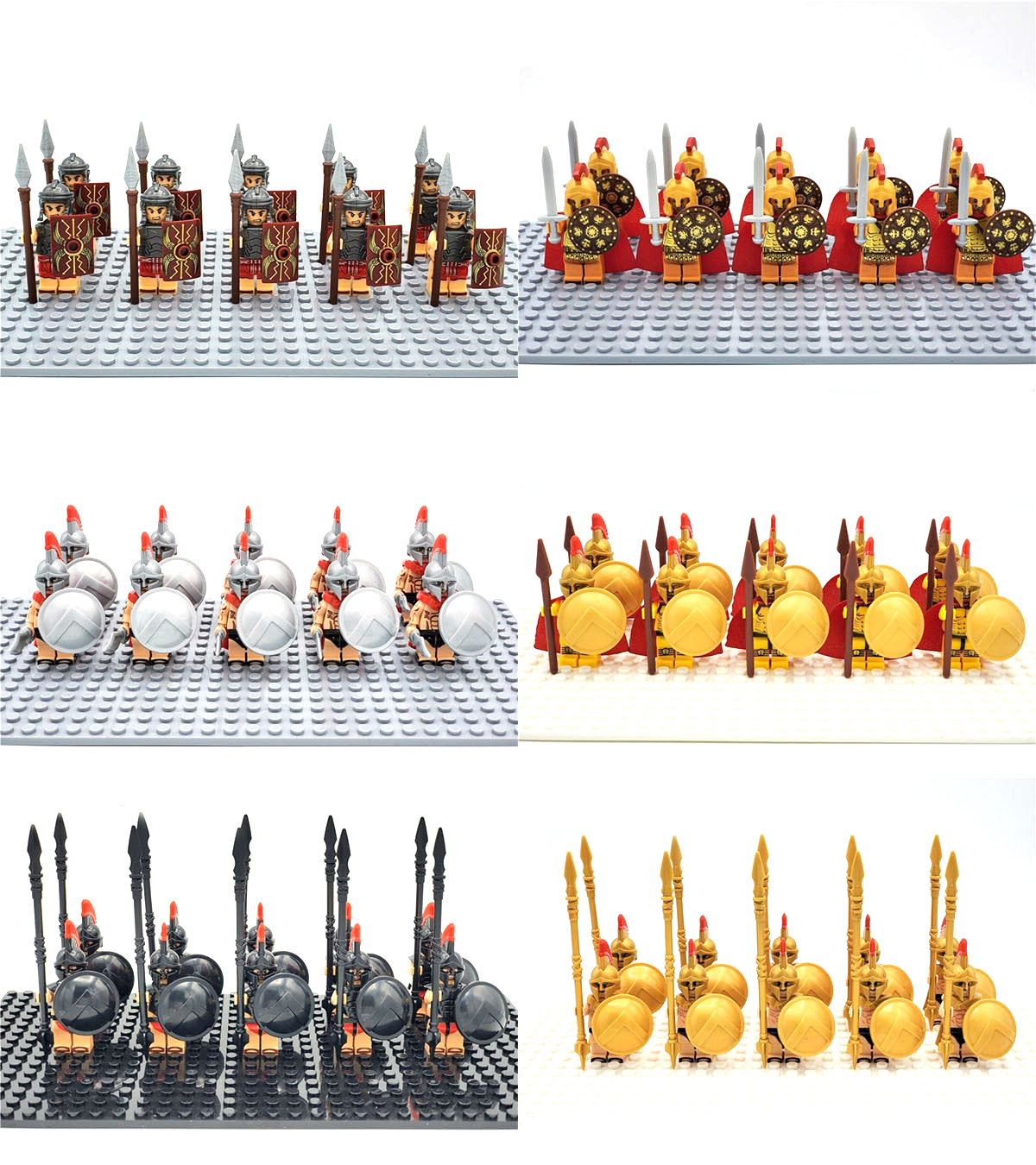 Ancient Greek Roman Spartan Army Soldiers 60pcs Collectible Minifigures