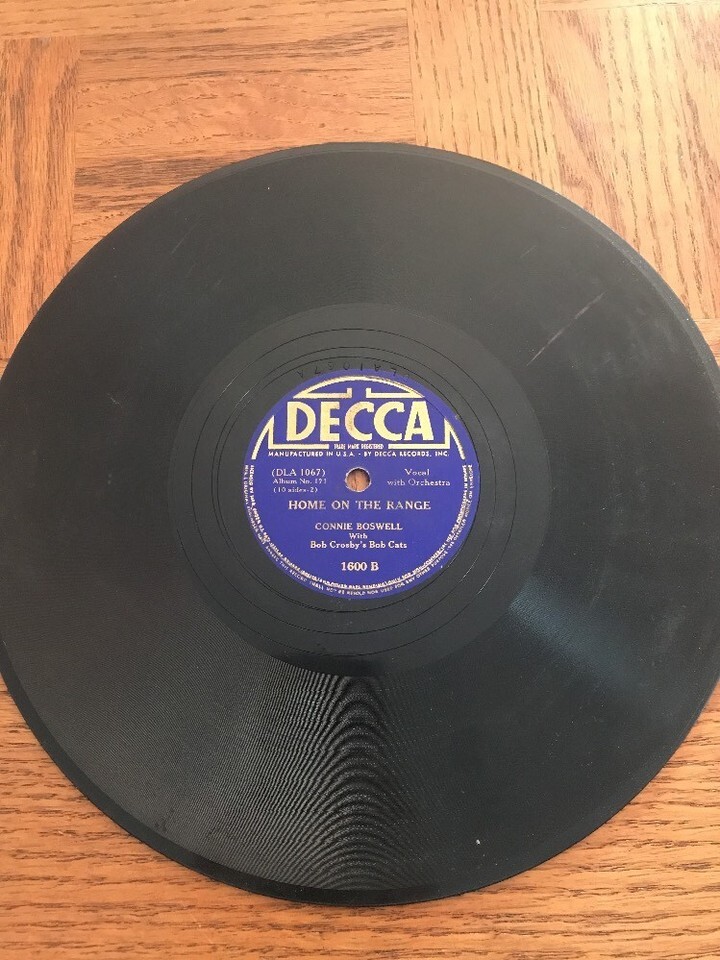 Connie Boswell - 78rpm single 10-inch Martha &amp; Home On The Range - $25.15