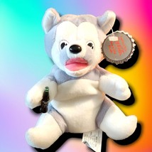 1997 COCA-COLA &quot;Husky With COCA-COLA Bottle&quot; Bean Bag Plush Original Tags - $7.44