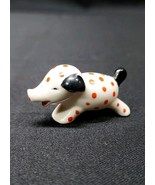 Early 1900s Small Porcelain Polka Dotted Pig Figurine Red Spots Made In ... - $19.64