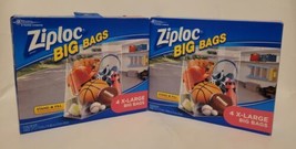 2 ZIPLOC Big Bags  X-Large 10 Gallon Size,  4 Bags(2&#39; x 1&#39; 8&quot; X 7&quot;) Each New - £21.80 GBP