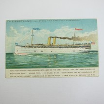Postcard Steamer Ship SS Eastland Great Lakes Cleveland Cedar Point Antique RARE - £39.95 GBP