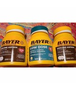 3 Bayer Genuine Aspirin &amp; Bayer Regimen Low Dose Pain &amp; Fever Relief Tab... - $32.71