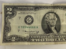 $2 Dollar Bill 666 Ending Devil Beast 1976 Bill Circulated Fancy Serial ... - $24.74