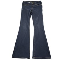 Cache Premium Jeans Womens 2 Black Bootcut Low Rise Button Stretch Denim Pants - $24.75