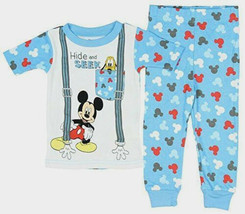 Diseny Baby Infant Toddler Boys Pajamas 2pc Set Mickey Pluto 12M or 24M NWT - £9.58 GBP