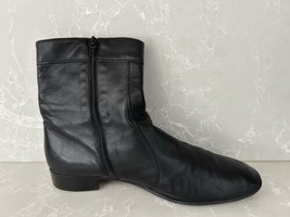 Men’s GUCCI Black Leather Boots 12D Vintage 9510 - $147.51