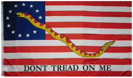 BETSY ROSS 3x5 Foot First Navy Jack Flag Dont Tread On Me Flags Polyester 100D - £11.16 GBP