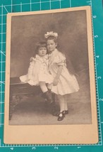 Antique Victorian Children Boy Girl Cabinet Card Mary Elizabeth &amp; Frank ... - £10.98 GBP