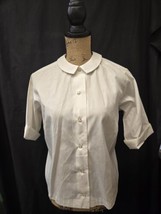 Vintage Country Cousins by Lady Manhattan Cream Button Up Blouse Size 14 - £10.09 GBP