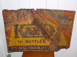 Vintage Tin Kayo Chocolate Drink Embossed Sign - $235.02 CAD
