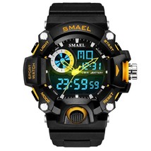 SMAEL Military Sport Watch Men Auto Date Week Waterproof Digital Wristwatch Dual - £30.61 GBP