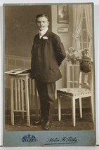 Cabinet Card Photo Dapper Gentleman Czech Republic Witkowitz Studio Photograph - £13.23 GBP