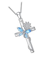 Butterfly Cross Necklace 925 Sterling Silver Cross - $106.30