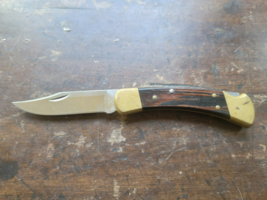 Vintage BUCK 110C Lockback Folding Hunter Knife Used Good Condition - $49.49