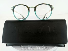 L.A.M.B. La 087 (Tea) Teal Crystal 50-21-135 New With Case Eyeglass Frames - £48.55 GBP