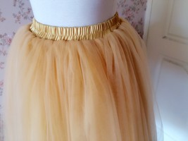 Apricot Tulle Tutu Skirt Outfit Custom Plus Size Tulle Ballerina Skirt Outfit image 4