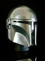 Medieval Knight Steel Mandalorian Helmet with Liner Chin Strap Star Wars Helmet - £123.50 GBP