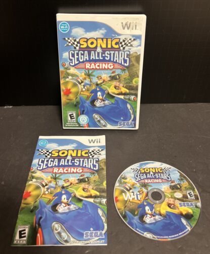 Sonic & Sega All-Stars Racing Video Game Nintendo Wii 2010 100% Complete Manual - £11.01 GBP
