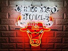 New Chicago Bulls Neon Sign 20&quot; with HD Vivid Printing Technology - £128.83 GBP