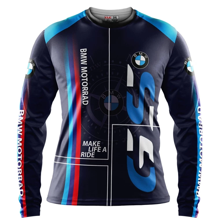 BMW Tshirt Made Life A Ride V3-Long Sleeve High Quality Sublimation Cust... - $1,197.85 MXN