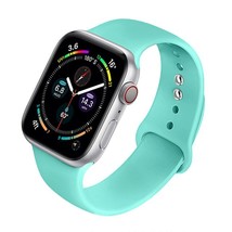 Silicone Strap For Apple Watch Band Marine-Green-34  42mm or 44mm ML - £7.96 GBP